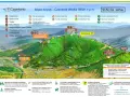 Mapa turystyczna Czantorii z zaznaczonymi atrakcjami: kolej linowa, wieża widokowa, ścieżka Rycerska.