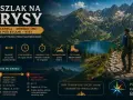 Wędrowiec z plecakiem na tle górskiego jeziora i szczytów. Szlak na Rysy, wymagająca trasa, gdzie najtrudniejsze momenty czekają na szczycie.