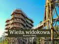 Drewniana wieża widokowa w Krynicy-Zdroju, idealne miejsce na spacer w chmurach Polska.