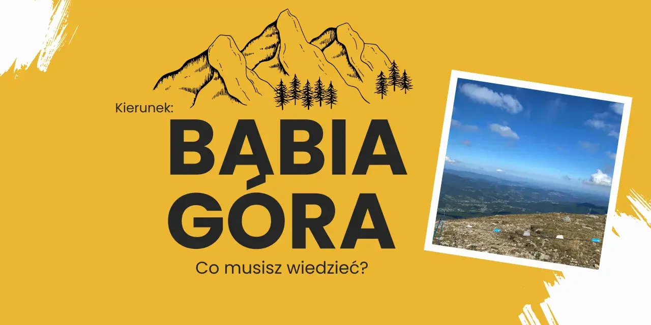 Babia Góra: poznaj warunki na szczycie. Widok z góry na malowniczy krajobraz i niebo.