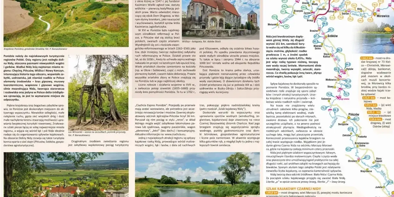 Ponidzie atrakcje: malownicze krajobrazy, zabytki, uzdrowiska, rzeki Nida i Czarna Nida. Idealne miejsce na aktywny wypoczynek.