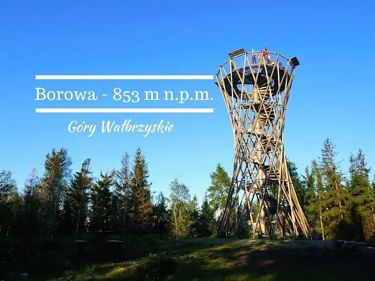Wieża widokowa Borowa w Górach Wałbrzyskich, 853 m n.p.m. Wspaniały widok na lasy i okolicę.